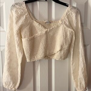 American Eagle Off the shoulder Textured Blouse